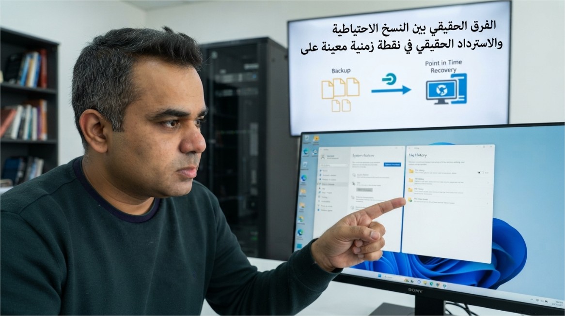 الفرق الحقيقي بين النسخ الاحتياطية والاسترداد الحقيقي في نقطة زمنية معينة على ويندوز